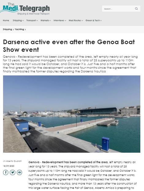 Darsena active even after the Genoa Boat Show event